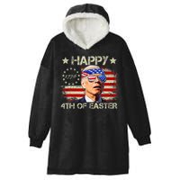 Funny Joe Biden 4th Of July Happy 4th Of Easter Us Flag Hooded Wearable Blanket