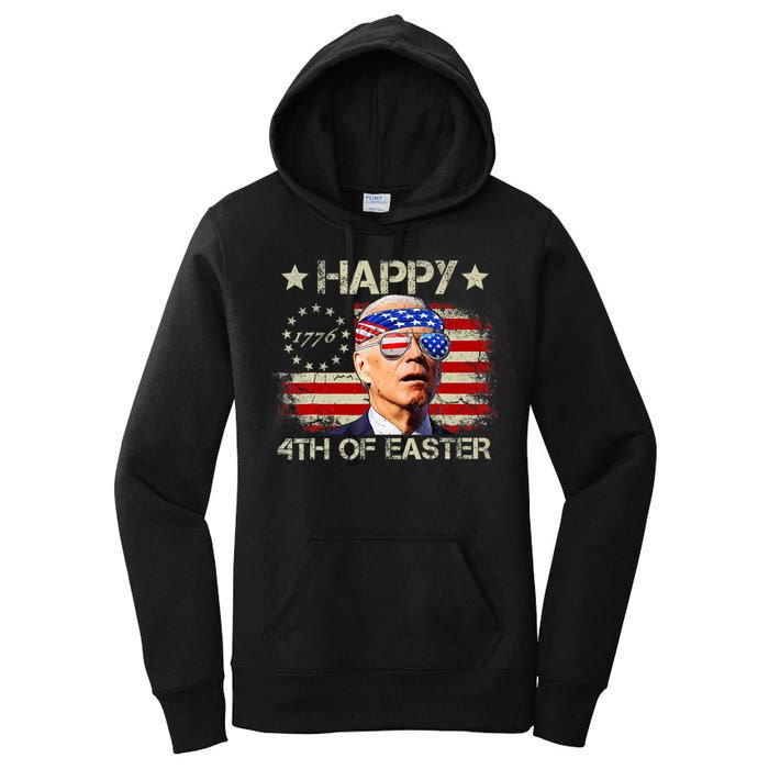 Funny Joe Biden 4th Of July Happy 4th Of Easter Us Flag Women's Pullover Hoodie