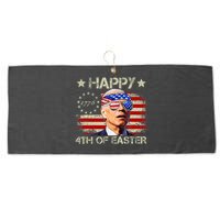 Funny Joe Biden 4th Of July Happy 4th Of Easter Us Flag Large Microfiber Waffle Golf Towel