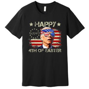 Funny Joe Biden 4th Of July Happy 4th Of Easter Us Flag Premium T-Shirt