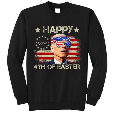 Funny Joe Biden 4th Of July Happy 4th Of Easter Us Flag Tall Sweatshirt