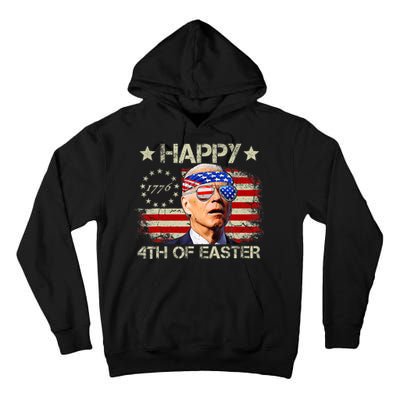 Funny Joe Biden 4th Of July Happy 4th Of Easter Us Flag Tall Hoodie