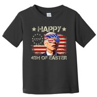 Funny Joe Biden 4th Of July Happy 4th Of Easter Us Flag Toddler T-Shirt