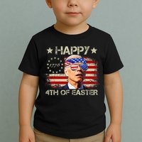 Funny Joe Biden 4th Of July Happy 4th Of Easter Us Flag Toddler T-Shirt