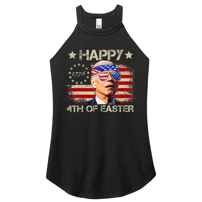 Funny Joe Biden 4th Of July Happy 4th Of Easter Us Flag Women's Perfect Tri Rocker Tank