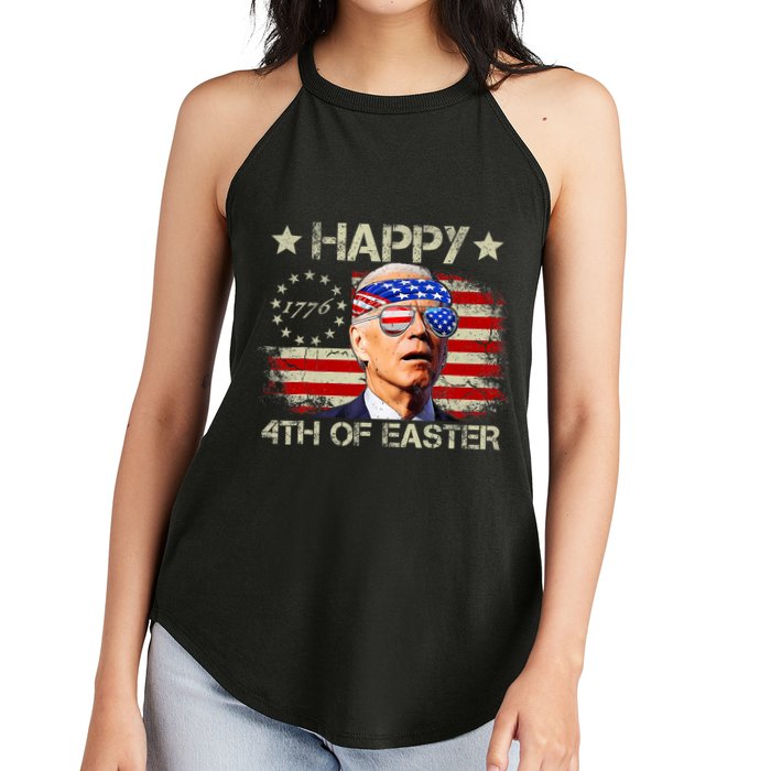 Funny Joe Biden 4th Of July Happy 4th Of Easter Us Flag Women's Perfect Tri Rocker Tank