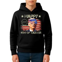 Funny Joe Biden 4th Of July Happy 4th Of Easter Us Flag Kids Hoodie