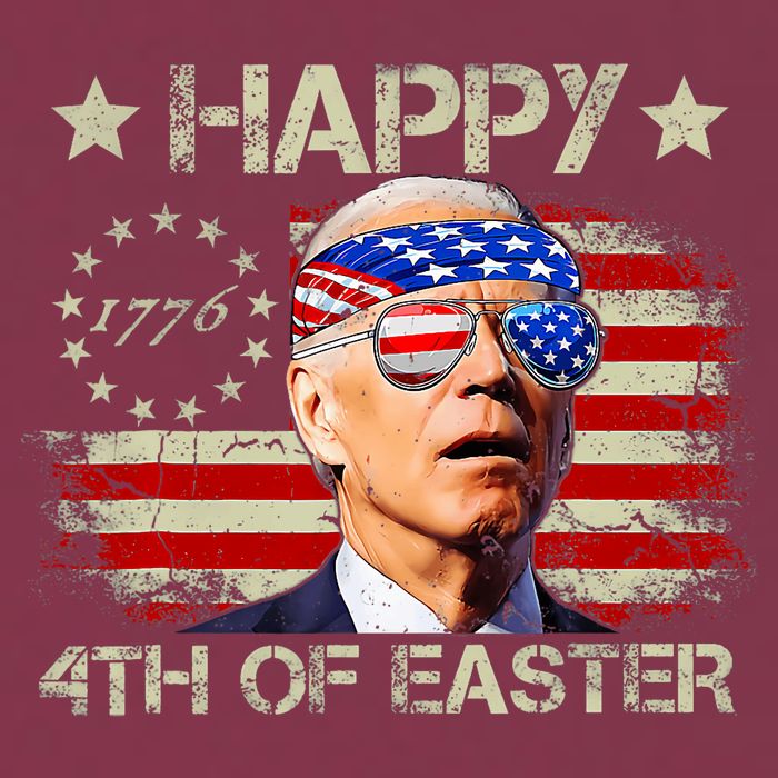 Funny Joe Biden 4th Of July Happy 4th Of Easter Us Flag 16oz Travel Tumbler