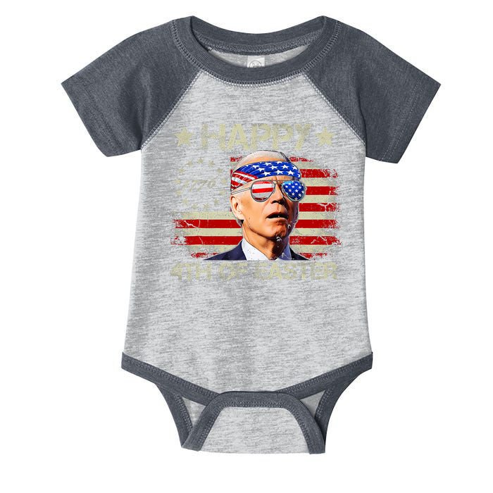 Funny Joe Biden 4th Of July Happy 4th Of Easter Us Flag Infant Baby Jersey Bodysuit