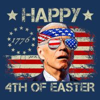 Funny Joe Biden 4th Of July Happy 4th Of Easter Us Flag Infant Baby Jersey Bodysuit
