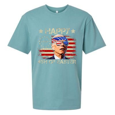 Funny Joe Biden 4th Of July Happy 4th Of Easter Us Flag Sueded Cloud Jersey T-Shirt