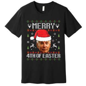 Funny Joe Biden Ugly Christmas Sweater Premium T-Shirt