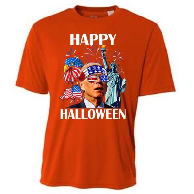 Funny Joe Biden Happy Halloween Confused For 4th Of July Meaningful Gift Cooling Performance Crew T-Shirt