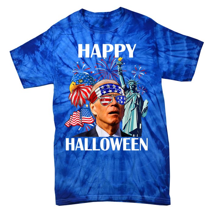 Funny Joe Biden Happy Halloween Confused For 4th Of July Meaningful Gift Tie-Dye T-Shirt