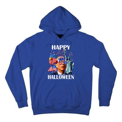 Funny Joe Biden Happy Halloween Confused For 4th Of July Meaningful Gift Tall Hoodie