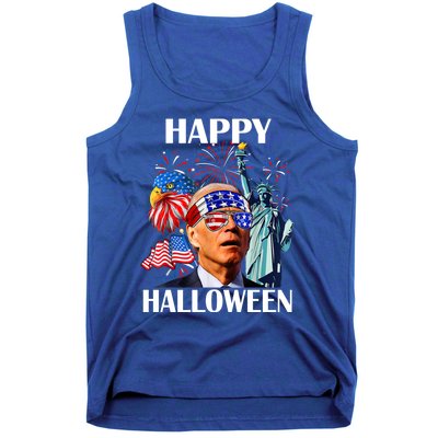 Funny Joe Biden Happy Halloween Confused For 4th Of July Meaningful Gift Tank Top