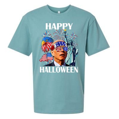 Funny Joe Biden Happy Halloween Confused For 4th Of July Meaningful Gift Sueded Cloud Jersey T-Shirt