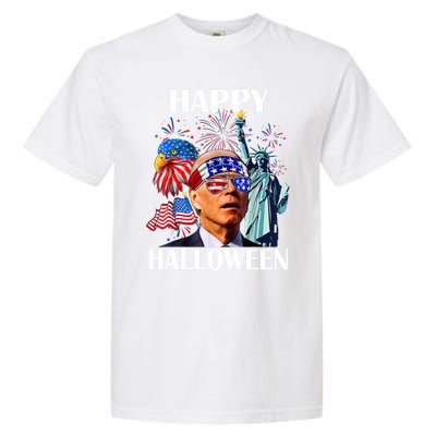 Funny Joe Biden Happy Halloween Confused For 4th Of July Meaningful Gift Garment-Dyed Heavyweight T-Shirt