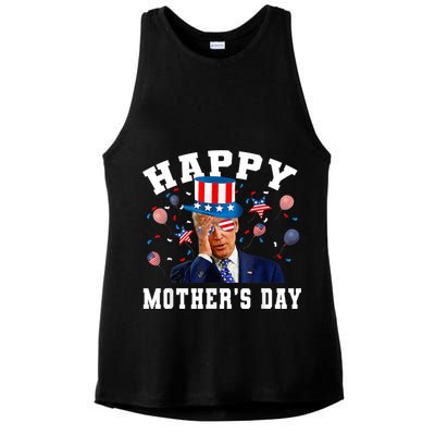 Funny Joe Biden Happy 4th Of July Confused Mother's Day Ladies PosiCharge Tri-Blend Wicking Tank