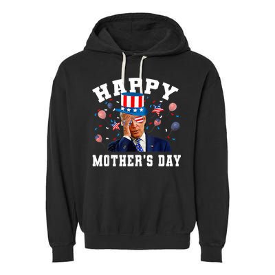 Funny Joe Biden Happy 4th Of July Confused Mother's Day Garment-Dyed Fleece Hoodie