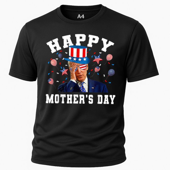 Funny Joe Biden Happy 4th Of July Confused Mother's Day Cooling Performance Crew T-Shirt