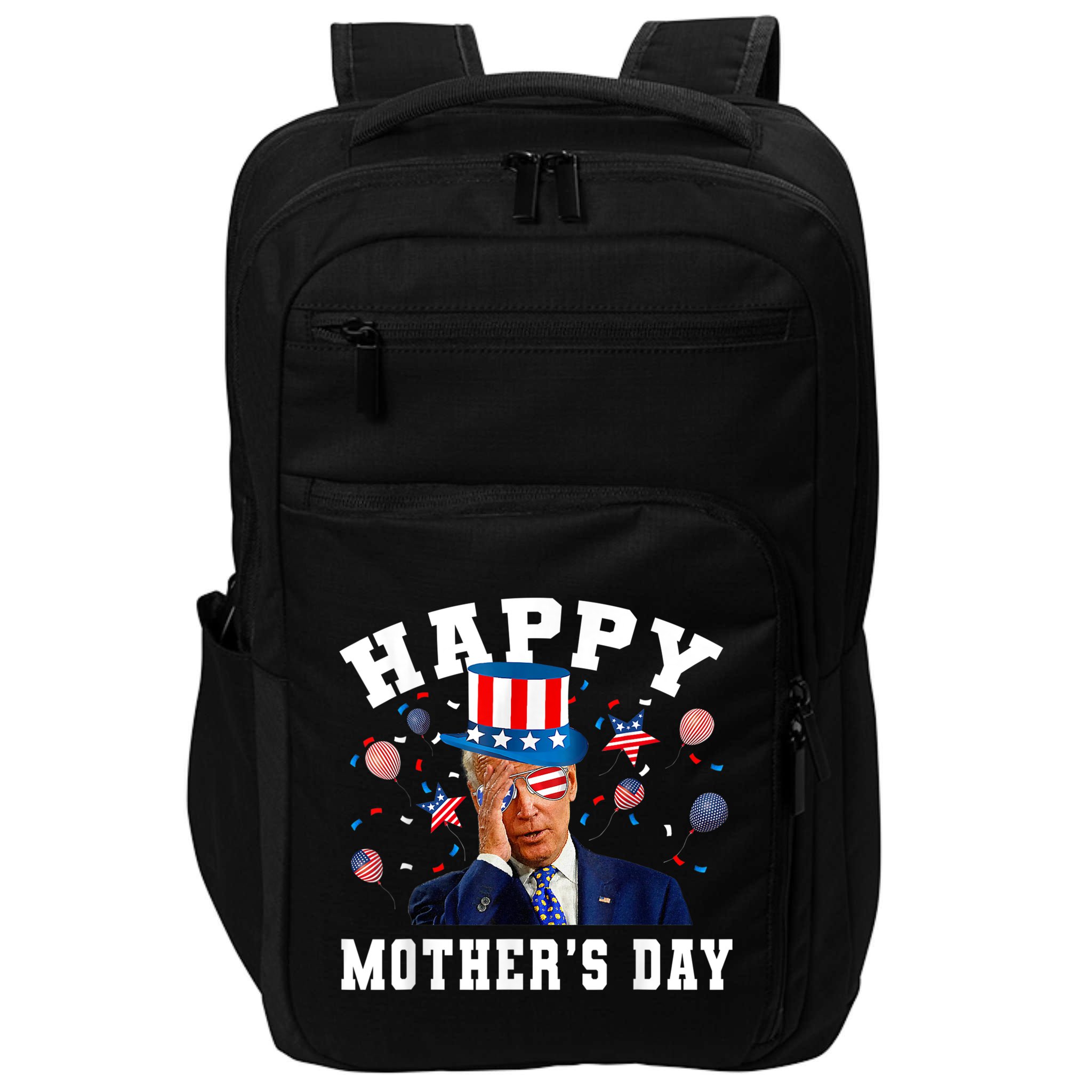 Funny Joe Biden Happy 4th Of July Confused Mother's Day Impact Tech Backpack