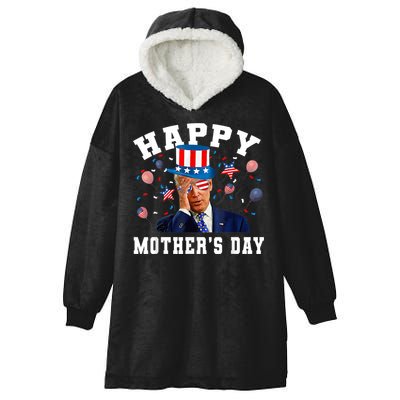 Funny Joe Biden Happy 4th Of July Confused Mother's Day Hooded Wearable Blanket
