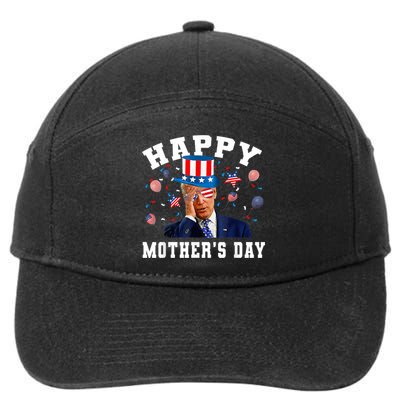 Funny Joe Biden Happy 4th Of July Confused Mother's Day 7-Panel Snapback Hat