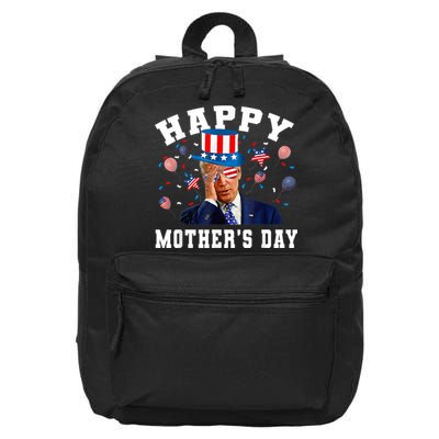 Funny Joe Biden Happy 4th Of July Confused Mother's Day 16 in Basic Backpack