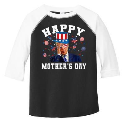Funny Joe Biden Happy 4th Of July Confused Mother's Day Toddler Fine Jersey T-Shirt