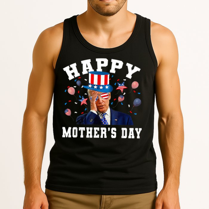 Funny Joe Biden Happy 4th Of July Confused Mother's Day Tank Top