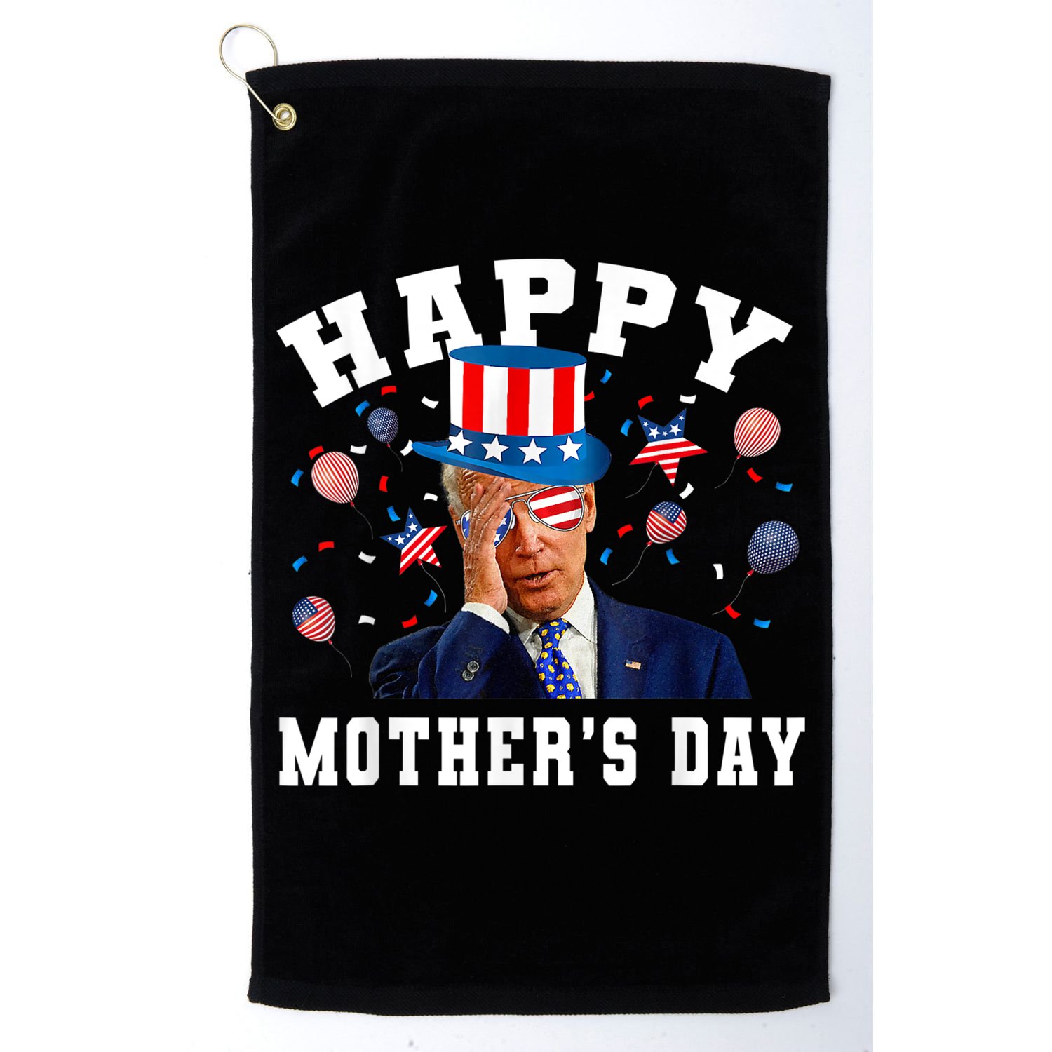 Funny Joe Biden Happy 4th Of July Confused Mother's Day Golf Towel