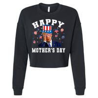 Funny Joe Biden Happy 4th Of July Confused Mother's Day Cropped Pullover Crew