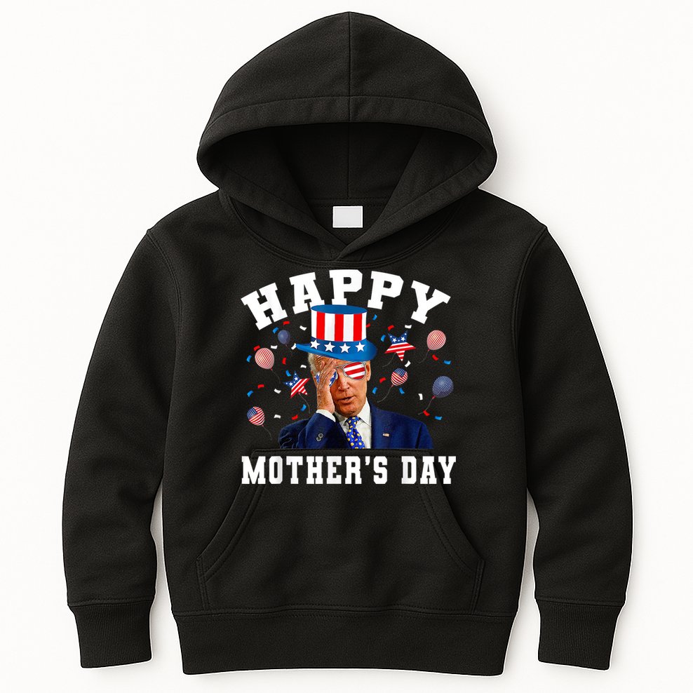 Funny Joe Biden Happy 4th Of July Confused Mother's Day Kids Hoodie