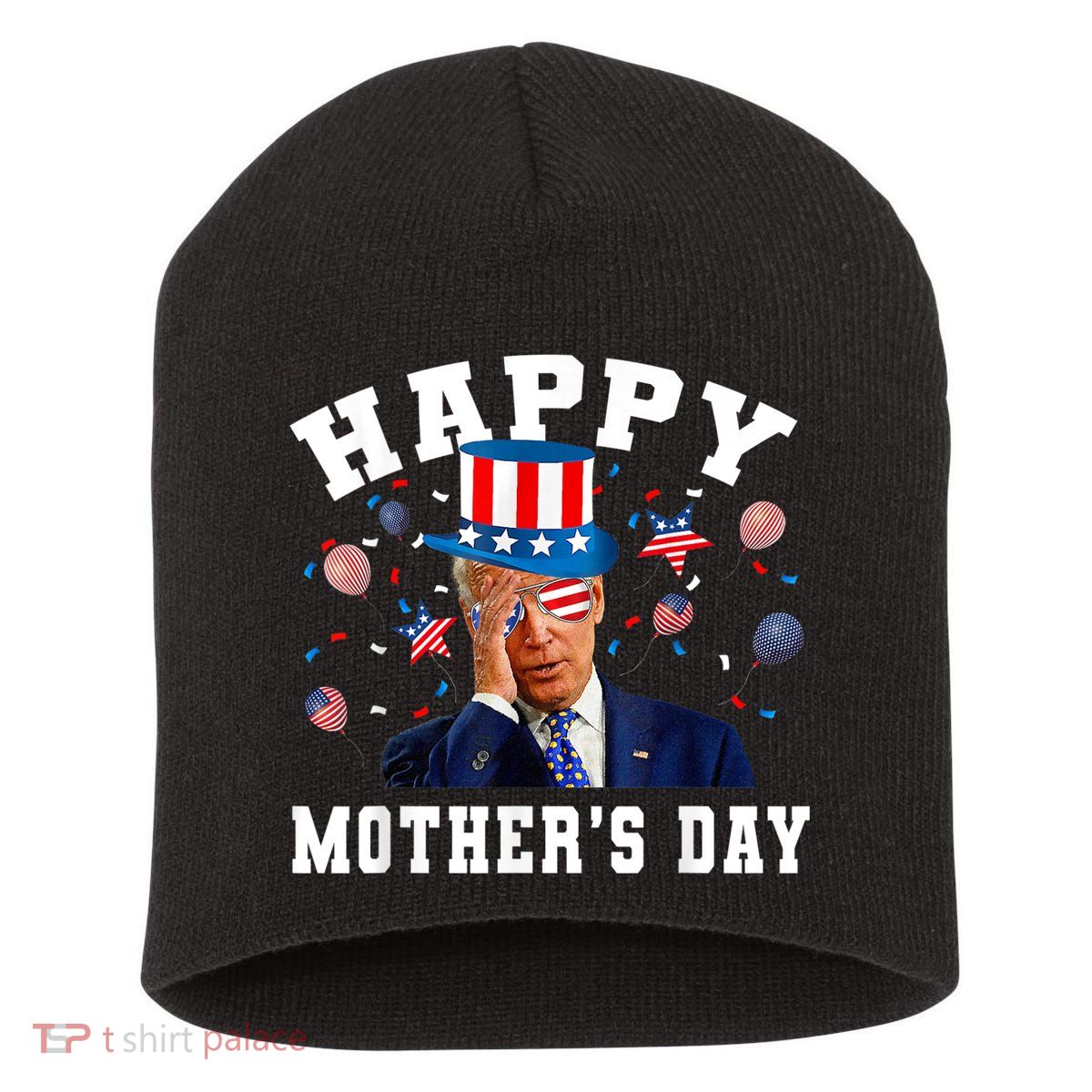 Funny Joe Biden Happy 4th Of July Confused Mother's Day Short Acrylic Beanie