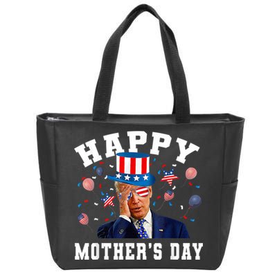 Funny Joe Biden Happy 4th Of July Confused Mother's Day Zip Tote Bag