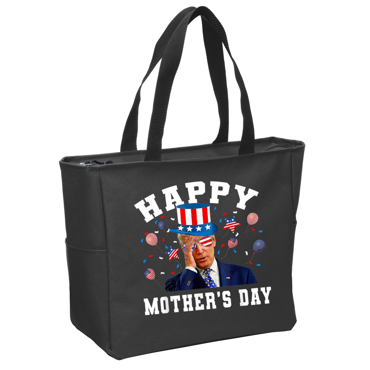 Funny Joe Biden Happy 4th Of July Confused Mother's Day Zip Tote Bag