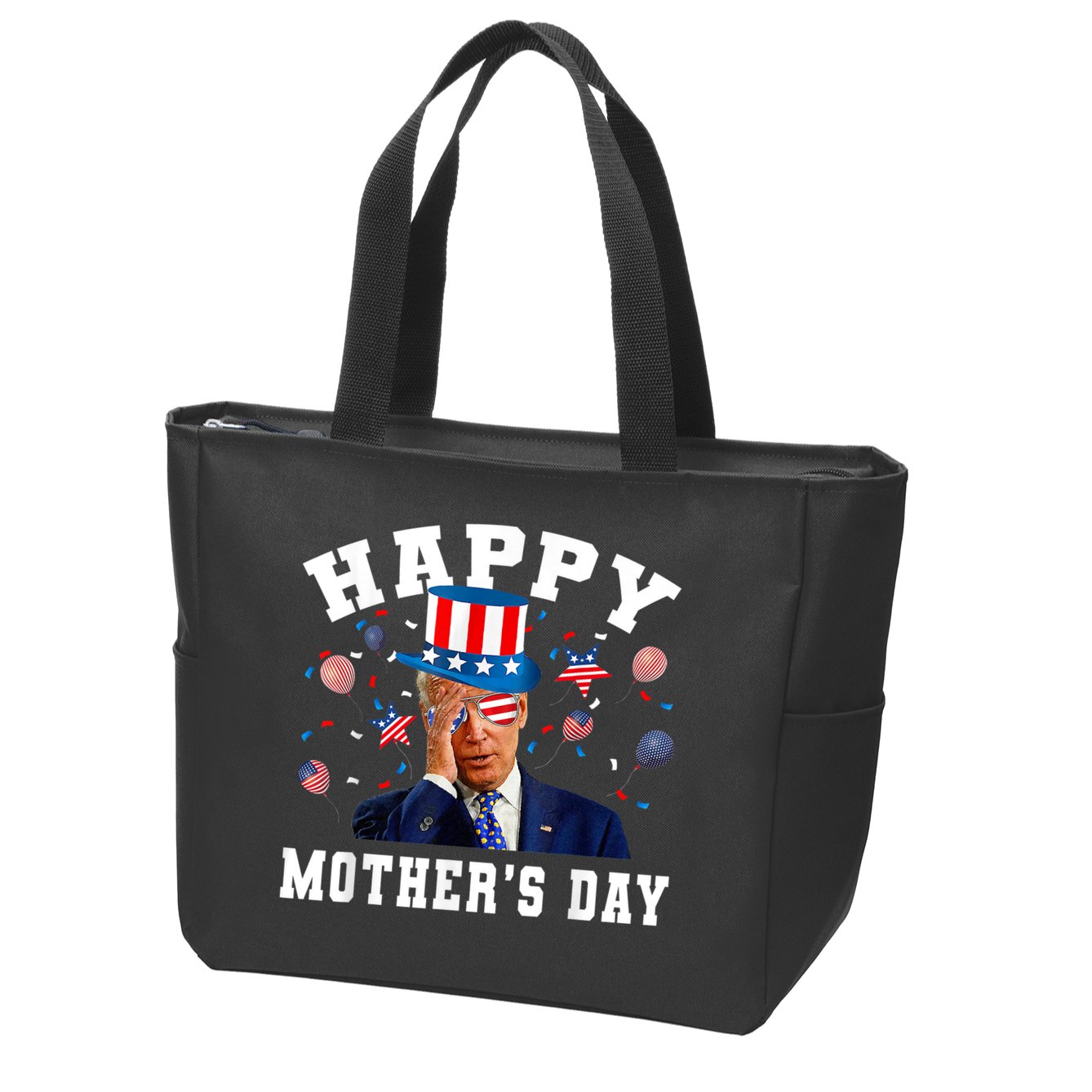 Funny Joe Biden Happy 4th Of July Confused Mother's Day Zip Tote Bag
