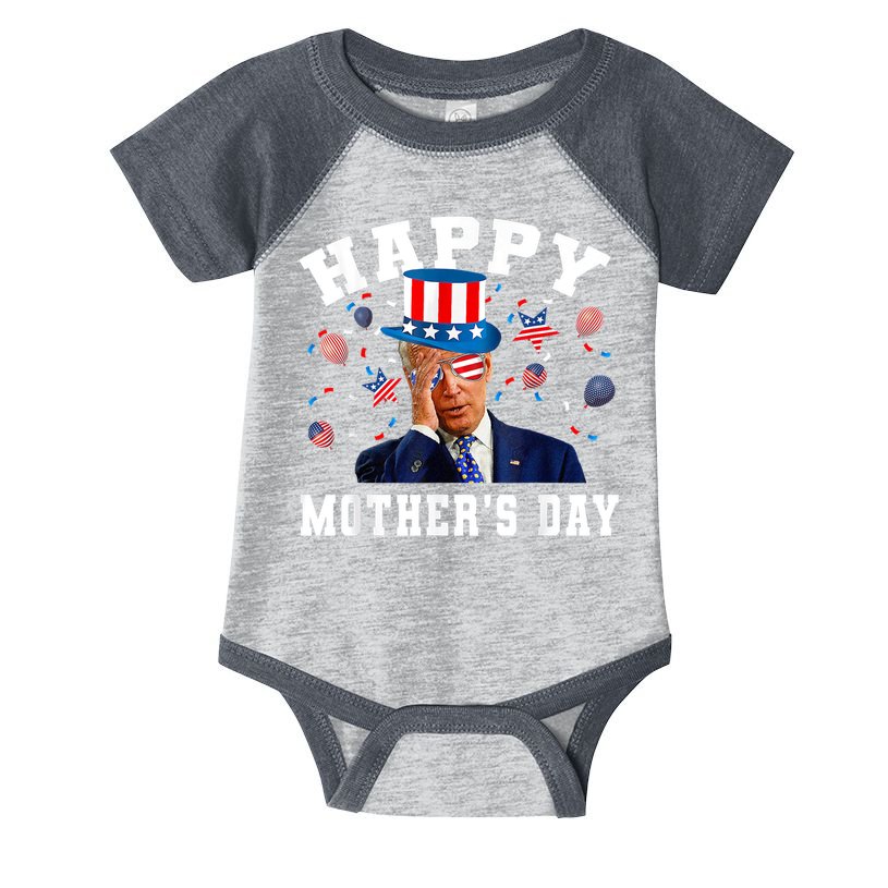 Funny Joe Biden Happy 4th Of July Confused Mother's Day Infant Baby Jersey Bodysuit