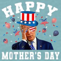 Funny Joe Biden Happy 4th Of July Confused Mother's Day Sueded Cloud Jersey T-Shirt