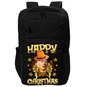 Funny Joe Biden Santa Turkey Merry Thanksgiving Christmas Impact Tech Backpack