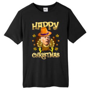 Funny Joe Biden Santa Turkey Merry Thanksgiving Christmas Tall Fusion ChromaSoft Performance T-Shirt