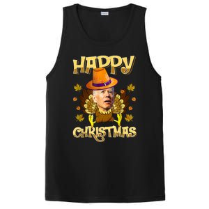 Funny Joe Biden Santa Turkey Merry Thanksgiving Christmas PosiCharge Competitor Tank