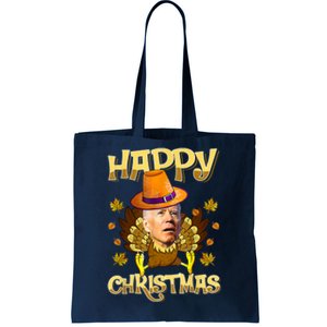 Funny Joe Biden Santa Turkey Merry Thanksgiving Christmas Tote Bag