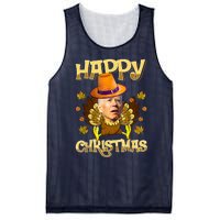 Funny Joe Biden Santa Turkey Merry Thanksgiving Christmas Mesh Reversible Basketball Jersey Tank