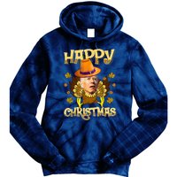 Funny Joe Biden Santa Turkey Merry Thanksgiving Christmas Tie Dye Hoodie