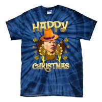 Funny Joe Biden Santa Turkey Merry Thanksgiving Christmas Tie-Dye T-Shirt