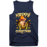 Funny Joe Biden Santa Turkey Merry Thanksgiving Christmas Tank Top