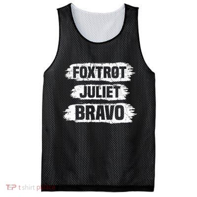 Foxtrot Juliet Bravo FJB Mesh Reversible Basketball Jersey Tank
