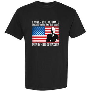 Funny Joe Biden Merry 4th Of Easter Design Fourth Of July Garment-Dyed Heavyweight T-Shirt